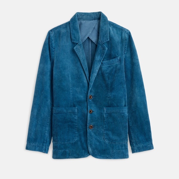 Alex Mill Blue‎ Indigo Cotton Tie Dyed Boyish Corduroy Blazer Sz. XXL - Picture 4 of 12